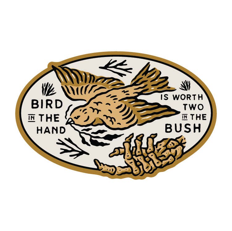 Bird In The Hand Sticker